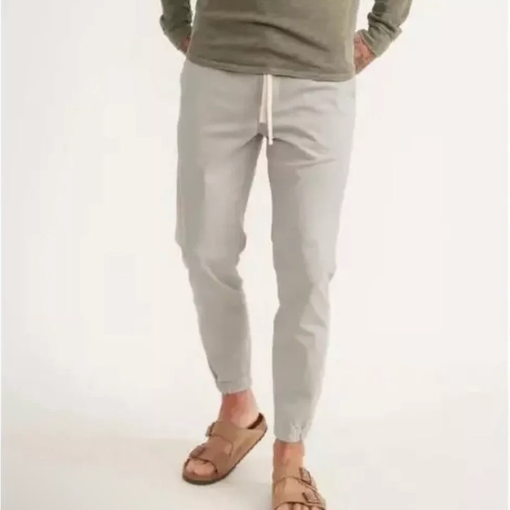 NEW Marine Layer Saturday Jogger Slim Fit Light Grey